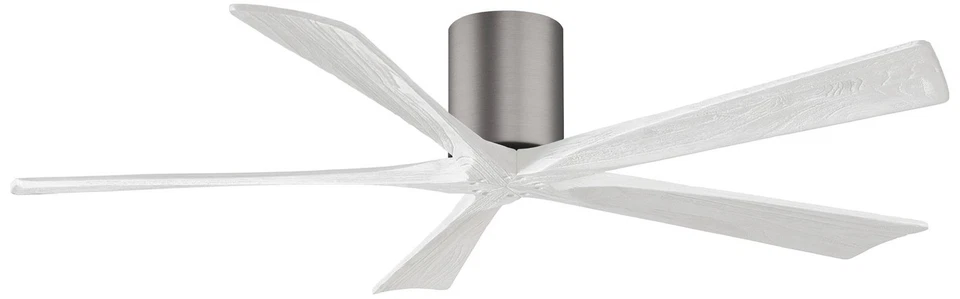60" Matthews Irene-5H Pewter and White Hugger Ceiling Fan with Remote - Image 1 of 1