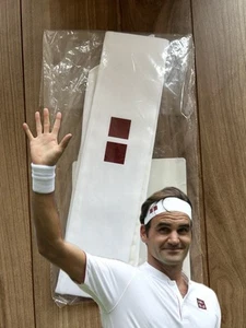 Rare!! Roger Federer UNIQLO 2018 Wimbledon Headtie RF #Headband #Bandana - Picture 1 of 9