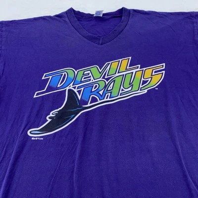 Camiseta De Colección Tampa Bay Devil Rays #9 Para Hombres XL MLB Béisbol Russell Años 90 Camiseta Foto 1 de 4