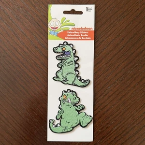 Menge 2 Reptar The Rugrats Cartoon Dinosaurier bestickt Aufnäher AUFKLEBER 2,5" NEU - Bild 1 von 5