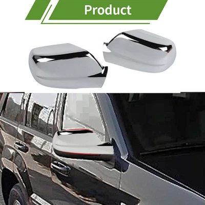 Pair Chrome Side Mirror Cover Cap For Jeep Grand Cherokee Durango 2005-2009 2010 - image 1 of 4