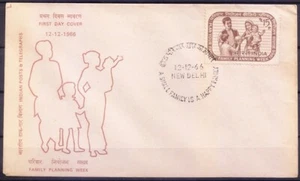 India 1966 FDC, Family Planning, Condition as seen   - Picture 1 of 1