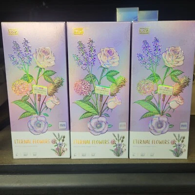 Flower Bouquet Mini Eternal Flower Lot Of 3 Sets 547pc Per Building Block # 1657 - Image 1 of 4