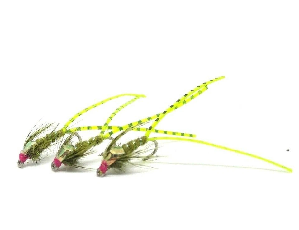Spanflex Silly Legs Damsels Stilwater Trout Fly Fishing Flies NYMPHS - Image 1 of 1