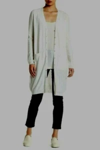 Inhabit cotton long cardigan in Blue Large NWOT - Picture 1 of 7