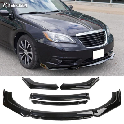 Диффузор спойлер глянцевый разветвитель кромок переднего бампера для Chrysler 200 2011-2017 - Изображение 1 из 4