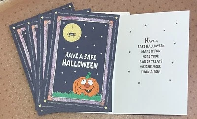 HAPPY HALLOWEEN 6 Greeting CARD Lot - Have a Safe Halloween - W/ envelopes - Image 1 of 2
