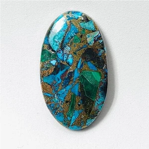 Copper Azurite Malachite Stone Natural Cabochon CLG Loose Gemstone Jewelry MGLOT - Picture 1 of 33
