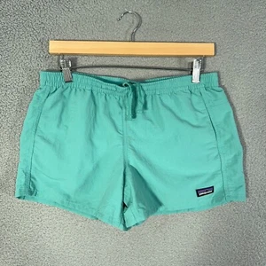 Patagonia Shorts Girls XXL Teal Green Nylon Baggies Run Beach Youth 4" Unlined - Picture 1 of 13