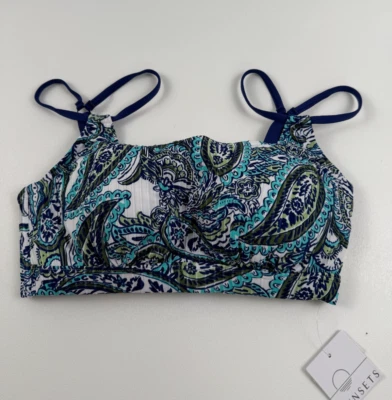 Sunsets Women Padded Underwire Paisley Bikini Top  Size 34E/32F/30G   NWT - Image 1 of 4