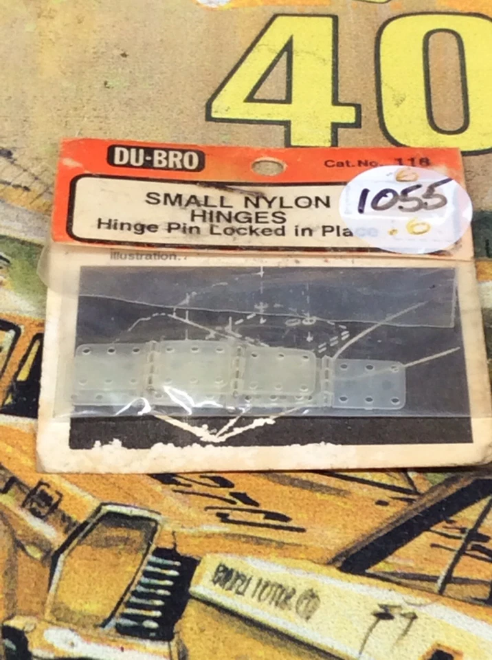 NEW Dubro 118 Nylon Hinges Small {6pc.} NewInPack USA Shipped - Image 1 of 3