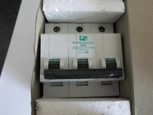 NEU Federal Electric Stablok HBA B6 6 AMP HBA3P06 3 POLIG MCB SCHUTZSCHALTER - Bild 1 von 2