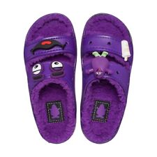 McDonald's x Crocs Grimace Cozzzy Sandal Jibbitz Purple Unisex M7 W9 New in Bag