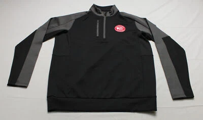 Pulôver masculino Atlanta Hawks Antigua geração 1/4 zíper LC7 preto grande novo com etiquetas - Imagem 1 de 4