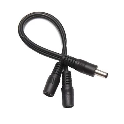 DC Barrel Plug Splitter 2.1mm x 5.5mm, 1 Male Plug to 2 Female Jack - Image 1 of 4