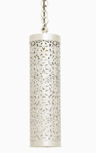 New Moroccan Handmade Nickel Plated Brass Ceiling Lamp H35 x W10cm Free Fast PP - Picture 1 of 6