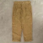 Vintage Jumbo Cord Trousers W33 L30 Men's Beige