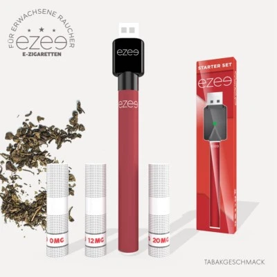 Ezee E Zigarette Starterset   Tabakgeschmack - Wiederaufladbar MIT/OHNE Nikotin - Bild 1 von 4