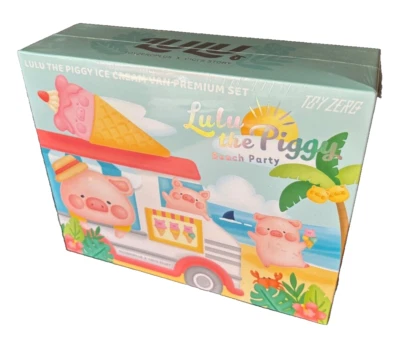 LULU The Piggy Beach Party Ice Cream Van Set Premium PIG TOY ZERO figura nueva Foto 1 de 4