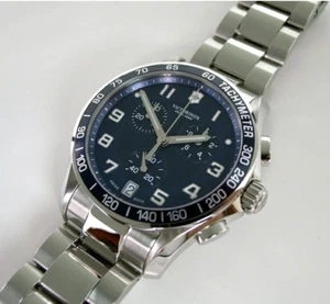 Victorinox SWISS ARMY Men 241494 Tachymeter Classic Black Dial JP - Picture 1 of 2