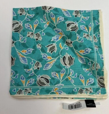 Nuevo Jos. A. Traje de Banco Cuadrado de Bolsillo Verde Azulado Floral Mezcla de Lino Nuevo con Etiquetas Foto 1 de 4