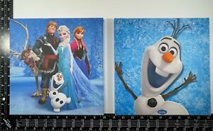 Disney's Frozen art on canvas pair Elsa, Anna, Kristoff, Olaf, Sven 8x10x1