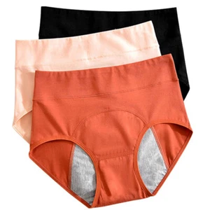 Women Menstrual Period Leak Proof Panties High Waist Cotton Underwear Knickers* - Picture 1 of 20