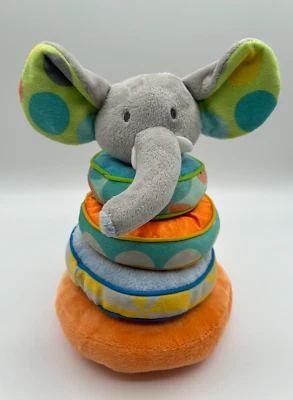 Manhattan Juguete Peluche Animal Apilable Anillos de Peluche Elefante Juguete Suave 5 Piezas 10" Foto 1 de 4
