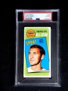 JERRY WEST 1970 TOPPS BASKETBALL ALL-STAR CARD #107 PSA 6 EX/NM LAKERS HOF