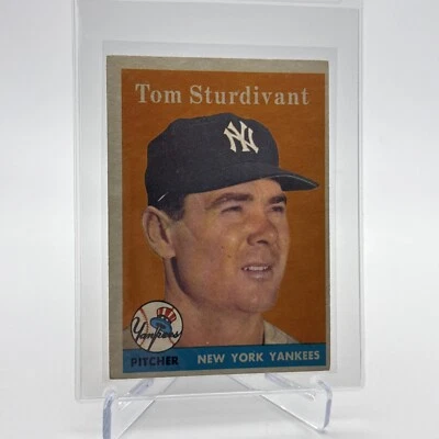 1958 Topps Tom Sturdivant Baseball Card #127 EX Quality #3 FREE SHIPPING - Image 1 of 3
