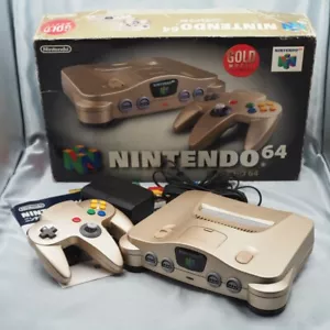 Consola Nintendo 64 ORO NUS-001 Región Libre En Caja Probada Funcionando Japón - Imagen 1 de 24