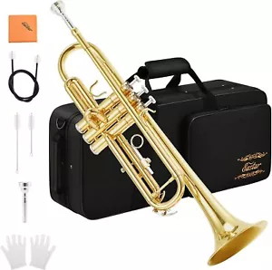 🎺 Eastar ETR-380 Bb Standard Trumpet With Hard Case Cleaning Kit 7C Mouthpiece - Picture 1 of 16