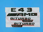 Black " E43 AMG BITURBO " Letters Trunk Embl Badge Sticker for Mercedes Benz #4