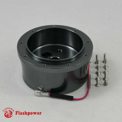 Flashpower Steering Wheel Adapter 9 Bolt Billet Gun Metal For GM Chevy - Image 1 of 4