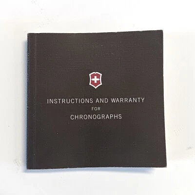 Victorinox North American Instructions & Warranty for Chronographs Swiss Watches - Image 1 of 4
