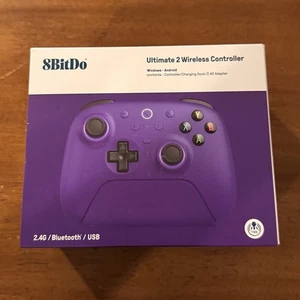 8BitDo Ultimate 2 Wireless Controller mit Halleneffekten + Ladestation - Lila - Bild 1 von 5