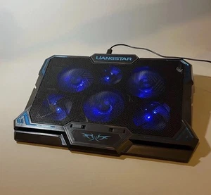 Support de coussin de refroidissement pour ordinateur portable 6 ventilateurs LED silencieux 15,6 - 17 pouces ordinateurs portables ordinateur portable - Photo 1/13
