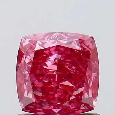 Cushion 1.06 Ct Fancy Vivid Pink VS1 IGI Certified Lab Grown CVD Diamond - Image 1 of 4