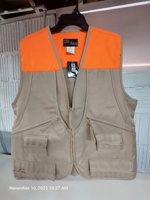 WFS Element Gear Hunting Vest XL NWT Lined Game Pouch Shotshell Holders Tan/Oran - Image 1 of 4