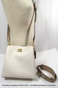 NEU COACH HANDTASCHE Nr. C3766 WILLOW BUCKET SCHULTERTASCHE Leder Colorblock KREIDE - Bild 1 von 7