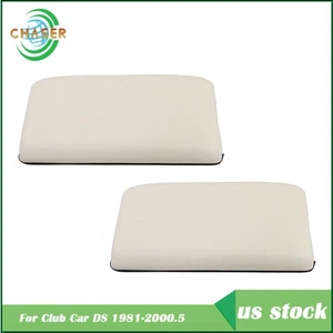 2× Seat Bottom Cushion Assembly For Club Car DS Golf Cart 1981-2000.5 White US - Picture 1 of 10