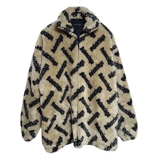 Balenciaga Giacca in pile oversize multi logo 1745 122373159