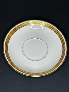 Vintage Theodore Haviland Limoges piattino oro porcellana dorata tazza caffè Francia - Foto 1 di 6