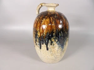 Grande Cruche ancienne en Grès émaillé Polychrome - Picture 1 of 12