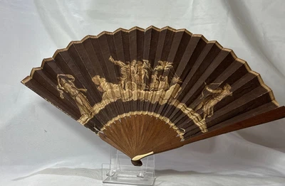 1790 Paper Folding Fan Printed Mythological Scene Neoclassical Style France - Image 1 of 4