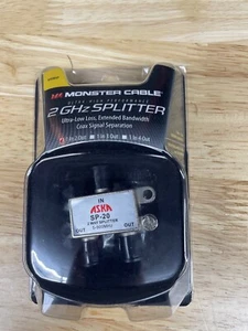 MONSTER CABLE ASKA 2 GHZ SPLITTER NEW IN PACKAGE - Picture 1 of 6