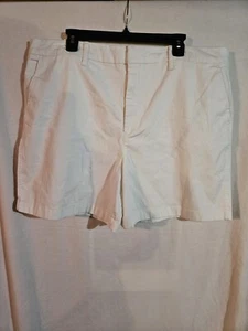 Anne Klein Jeans Women's Chino Shorts In White Size 22 - Picture 1 of 11