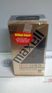 1-Paquete de tres cintas VCR MAXELL 2-PLATA 1-ORO T-120 NUEVO EN PAQUETE DE 3 G-3 - Imagen 1 de 3