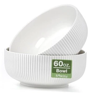 2 Pack Salad Bowl, 8 inch 60 oz Large Serving Bowl Set, Deep Bowl for - Picture 1 of 7