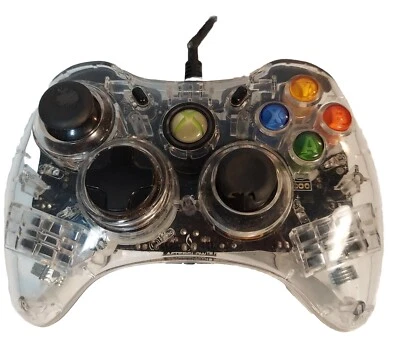 Afterglow PL-3702 Xbox 360 Clear LED Wired Controller Untested - Image 1 of 4